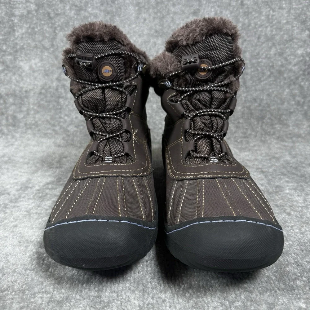 JBU Boots Womens 10M Pullman‎ Winter Snow Brown Lace Up Casual Comfort JB15PLL34